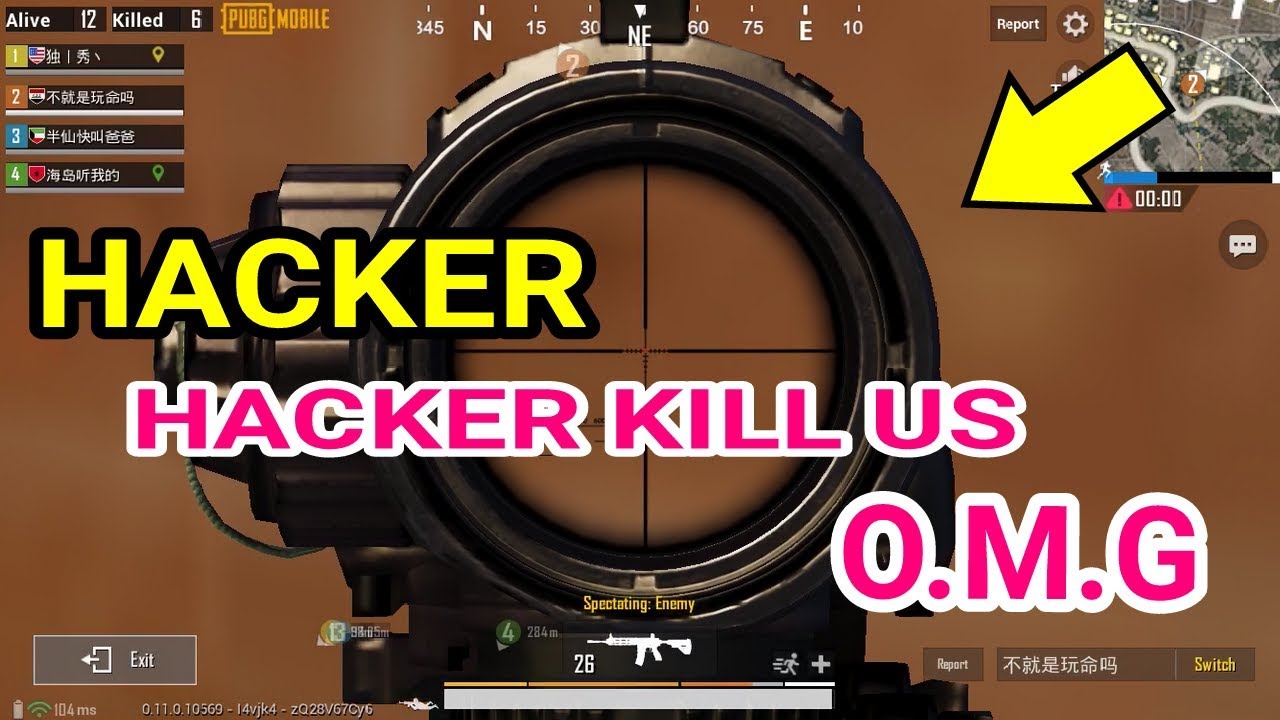 Pubg Mobile Hacker | Aimbot Through Wall | Hacker In Pubg mobile | OMG ...