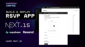 Build and Deploy Full Stack RSVP App - Next.js 15, Supabase and Resend
