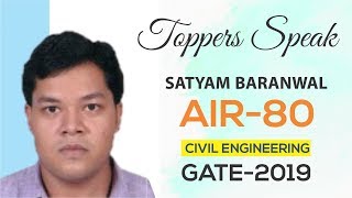 GATE 2019 Topper | Satyam Baranwal (CE, AIR-80) | MADE EASY Student | Toppers Speak