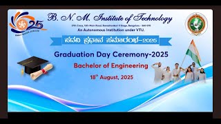 Graduation Day Ceremony - 2025 | Bachelor of Engineering | 18-08-2025 | Live