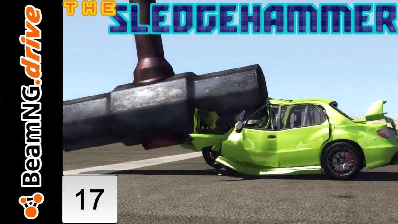 ULTIMATE SLEDGEHAMMER DESTRUCTION! Crushing & Launching Cars! (BeamNG Drive Gameplay) #17