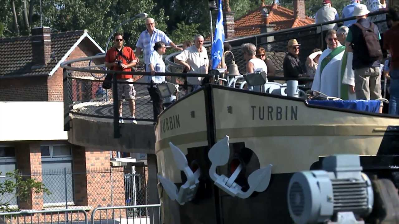 Carte postale 2013 du Pardon de la Batellerie à Longueil Annel...