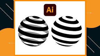 Striped 3D Shapes in Adobe Illustrator | 3D Shapes | #Shorts egenstudio