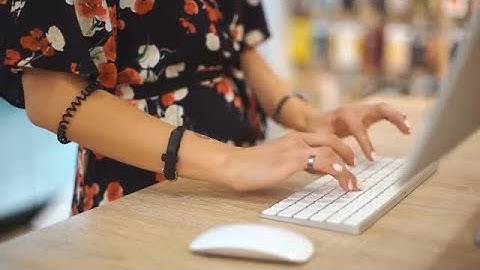 Woman Typing On Keyboard Stock Video