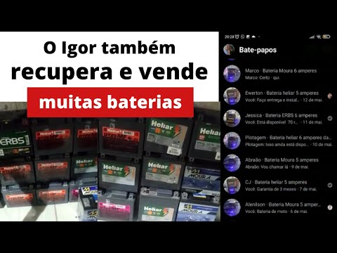 💰Como o Igor GANHA DINHEIRO 💸 recuperando e vendendo baterias?