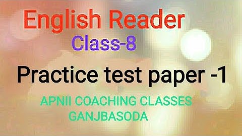 English Practice test Paper -1