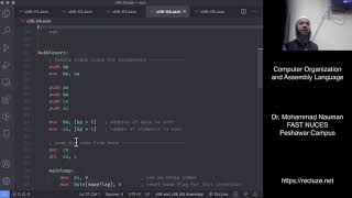 Computer Organization and Assembly Language 15 - Local Variables on the Stack (Urdu)