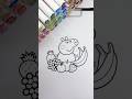 REVERSE Coloring Peppa Pig with Fruits 🍌 #peppapig #reversecoloring #coloringtime #markers #kidsart