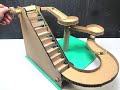 How to make Marble Run with escalator out of cardboard