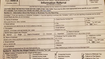 IV-D Termination Inc. - "Using IRS Forms 3949A and 211 to Report the CSA for Tax Fraud"