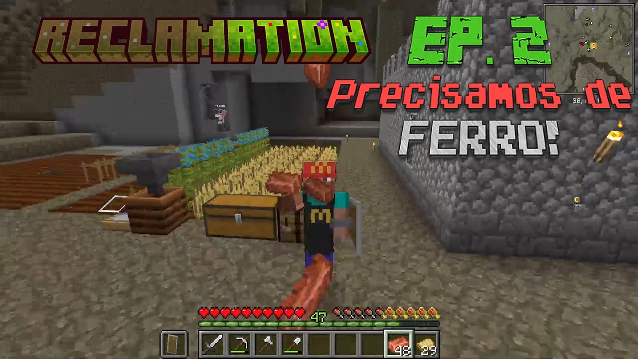 Minecraft RECLAMATION - EP. 2 - Precisamos de ferro!