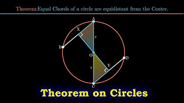 Equal chords of a circle are equidistant from the center. |Class 9|Theorem of Circles|