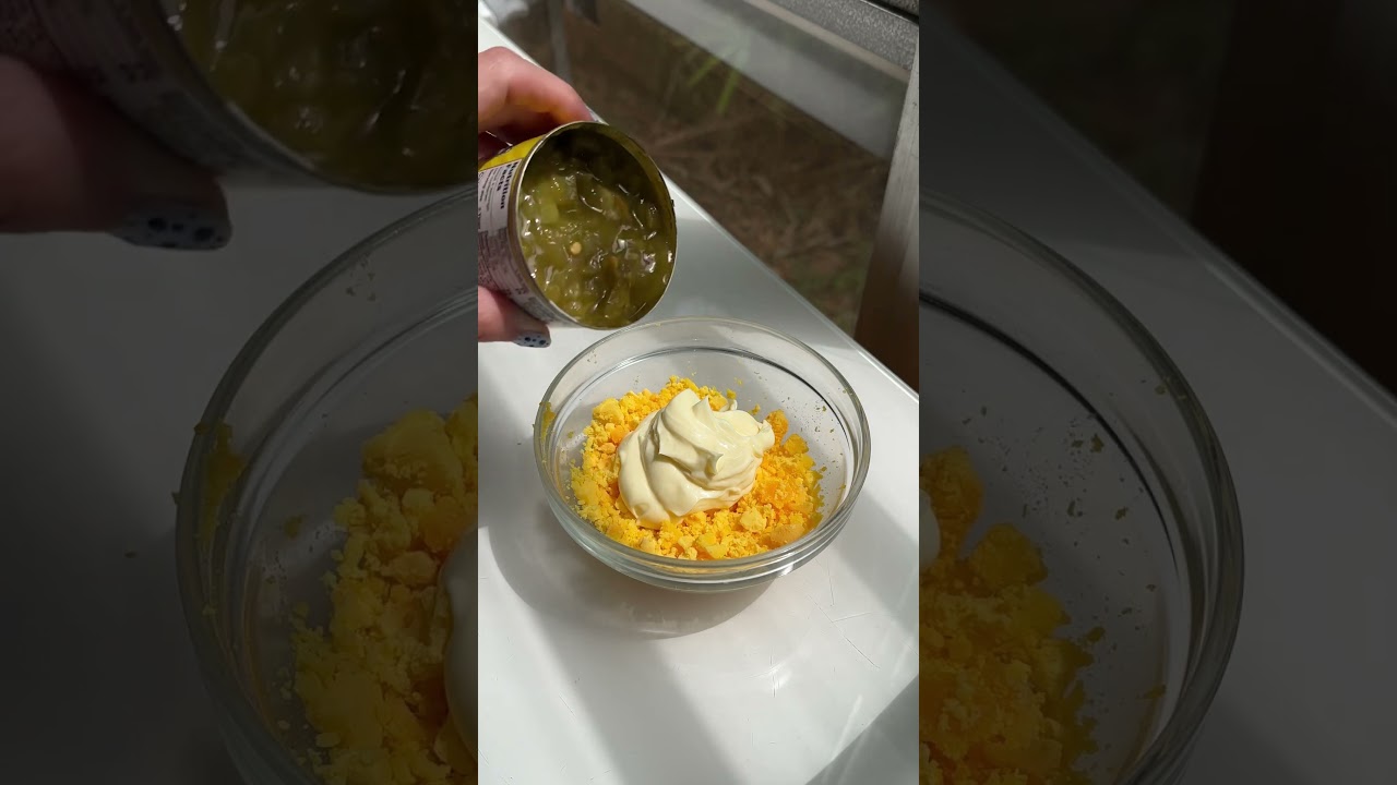 Chile Deviled Eggs | full recipe in caption!