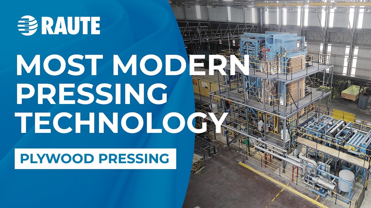 Raute automatic plywood pressing line YouTube
