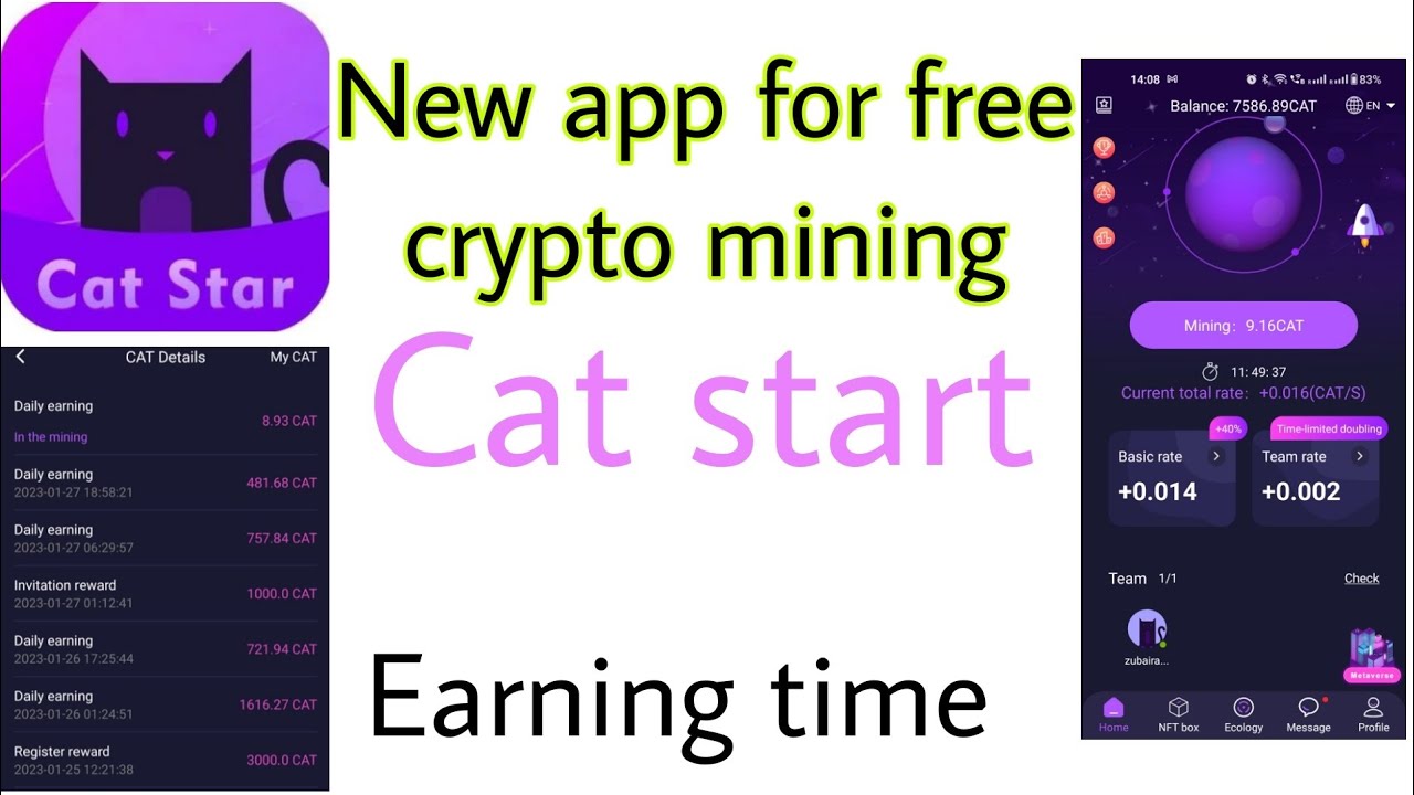 new free crypto mining app/cat star/mining free cat coin /cat star registration/highly speed