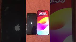 Iphone 7 On Ios 15 Vs Iphone 15 Pro Max On Ios 17 Boot Up Test.
