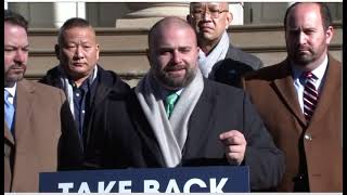 Republican protest bail reform at City Hall