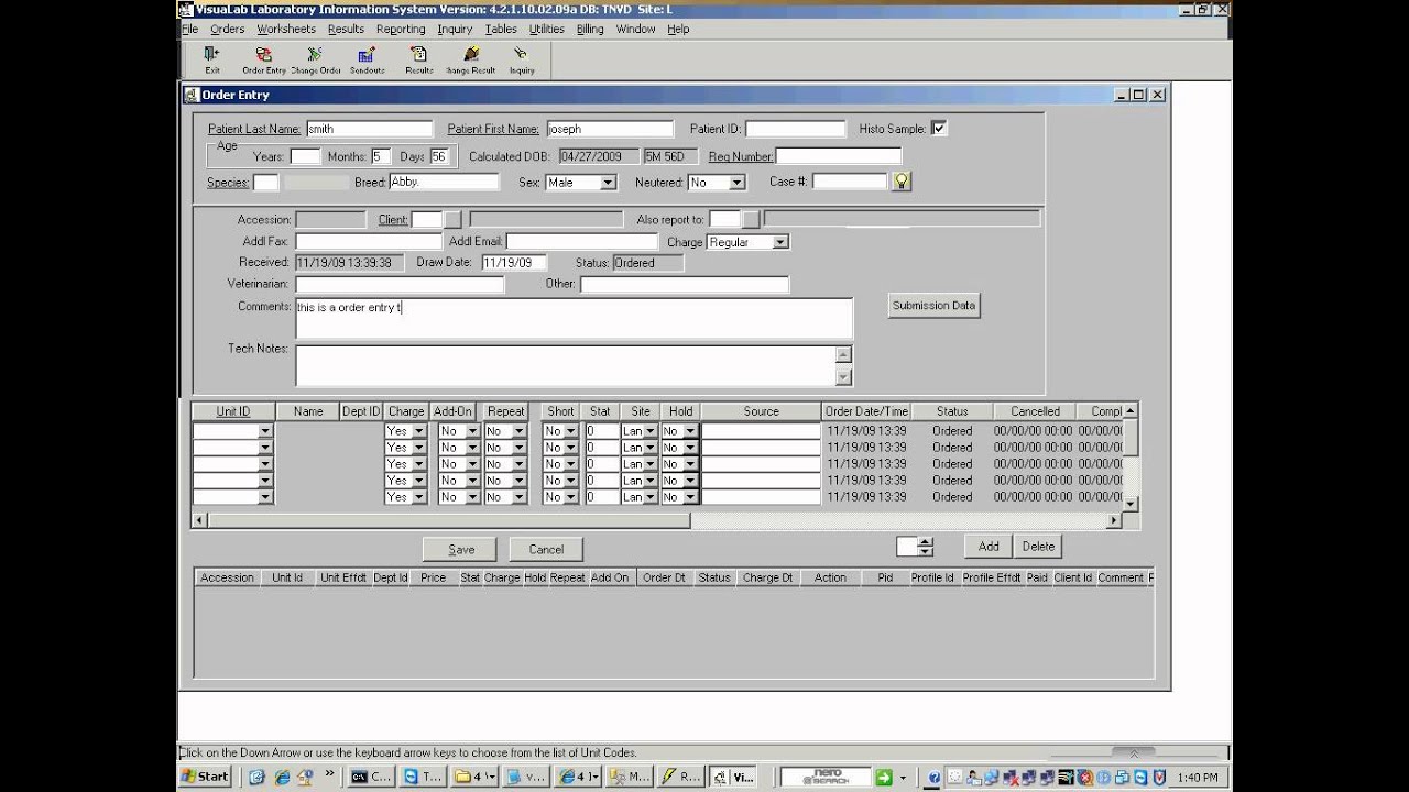 Visualab Micro System Visualab Video | Order Entry - YouTube