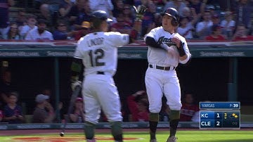 KC@CLE: Kipnis drives in Robertson from second base