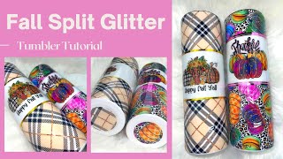 Fall Vinyl Glitter Tumbler Tutorial