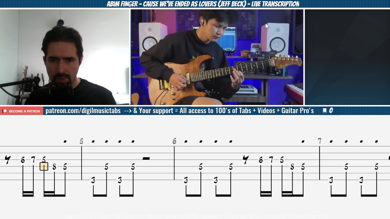 Abim Finger plays Jeff Beck – Cause We’ve Ended as Lovers 🎸 | Live Transcription