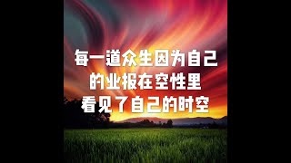 201811 每一道众生因为自己的业报在空性里看见了自己的时空50815