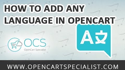 How to Add Any Language in OpenCart