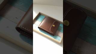 三つ折りハーフウォレット作ってみた #asmr #レザークラフト #leathercraft