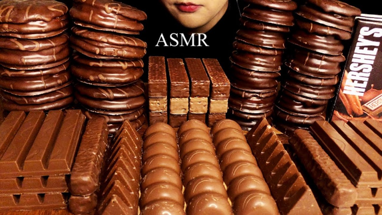 ASMR CHOCOLATE DESSERTS(MILKA, CREAMY CHOCO BAR, CRUNKY WAFER,  CAKE) チョコレート·デザートMUKBANG