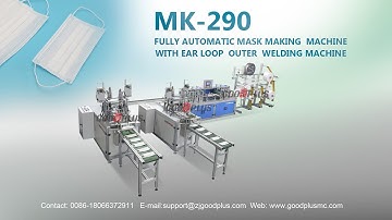 Mk-290 Automatic Surgical Mask Making Machine With Ear Loop Outer Welding Machine (115-200Pcs/min)