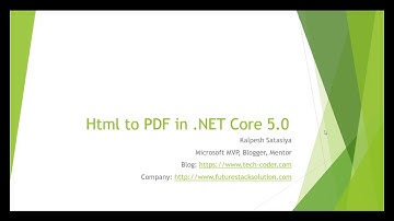 Html to PDF in .NET Core 5.0
