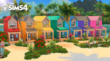Rainbow Tiny Houses 🌈 // The Sims 4 Speed Build