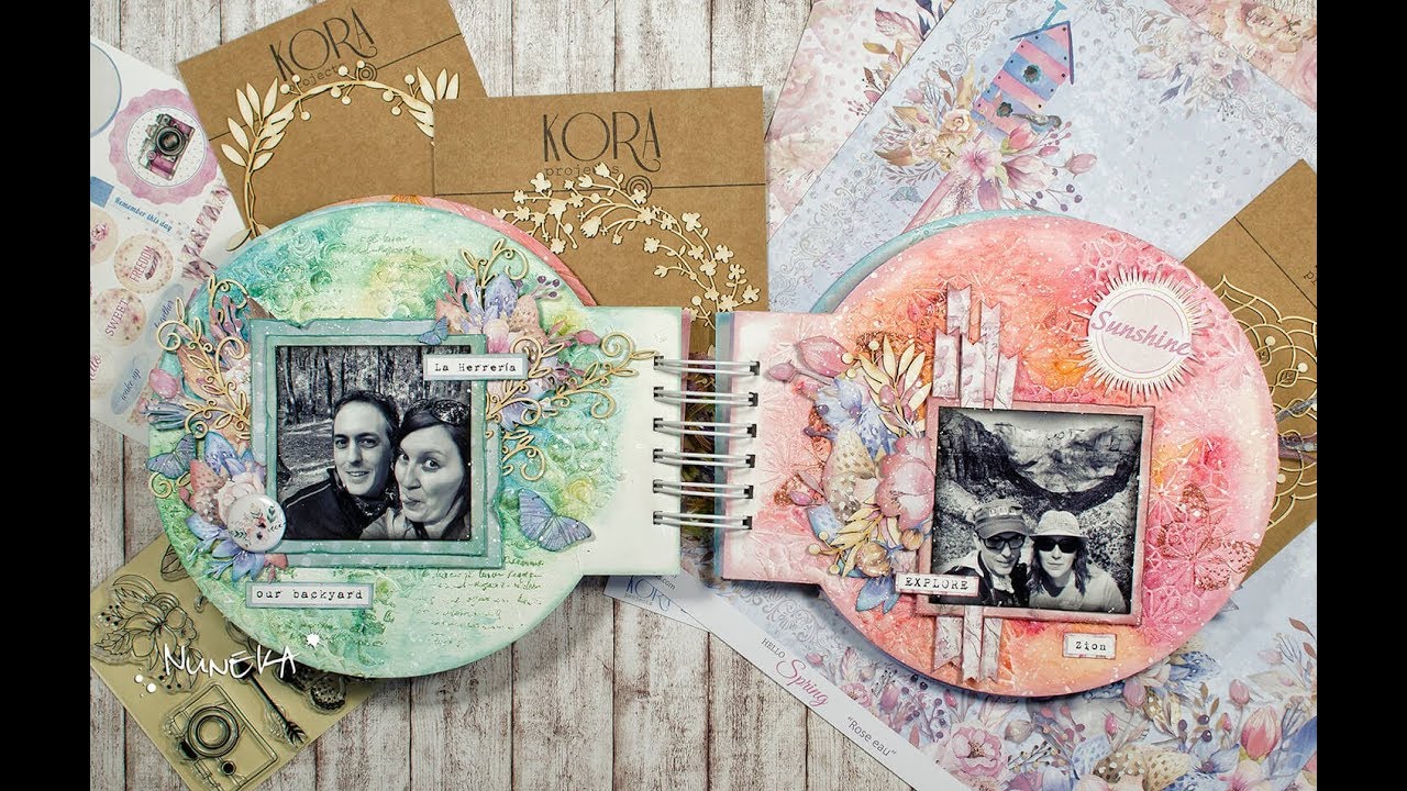 TUTORIAL Mixed Media Shaker Album. KORA projects