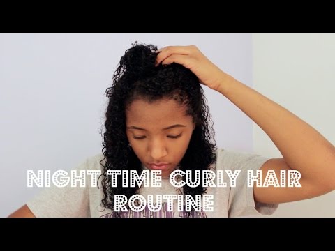 Night Time Curly Hair Routine(Winter) 
