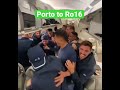 Porto squad celebrate on the plane after seeing atltico miss that 99thminute penalty