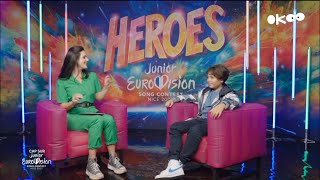 Lissandro (🇨🇵 JESC 2022🥇) on "Heroes, cap sur l'eurovision junior 2023" (21/11/2023)