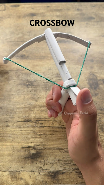 ORIGAMI CROSSBOW PAPER CRAFT TUTORIAL | DIY CROSSBOW STEP BY STEP ORIGAMI WORLD CRAFT EASY TUTORIAL