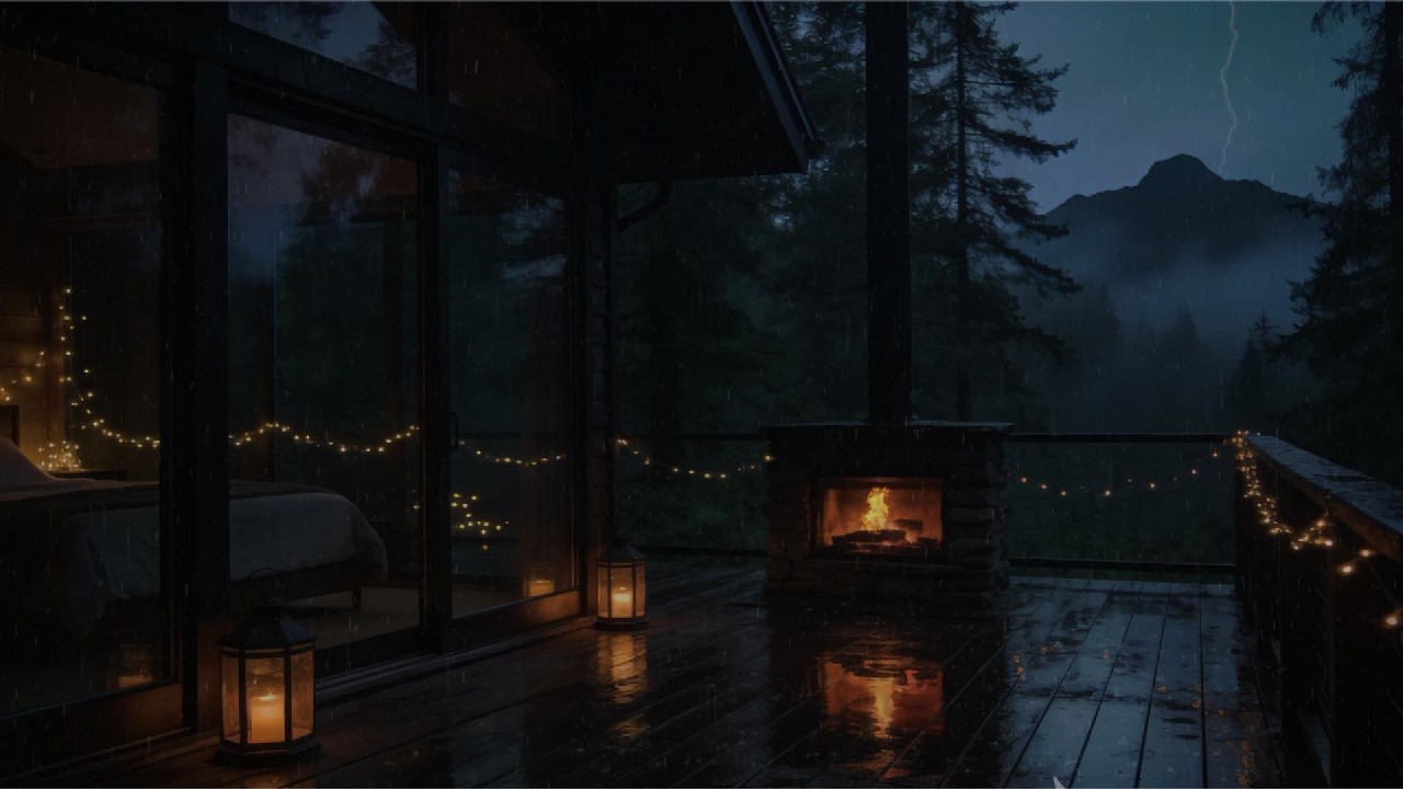 Can’t Sleep? Distant Thunderstorm on Mountain Cabin Porch Works Instantly