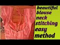 beautiful blouse neck cutting and stitching easy method