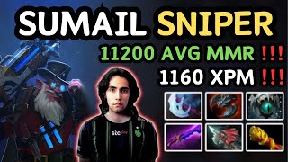 🔥 SUMAIL SNIPER Midlane Gameplay 1160 XPM 🔥 11200 AVG MMR Pub SUMAIL Gameplay - Dota 2