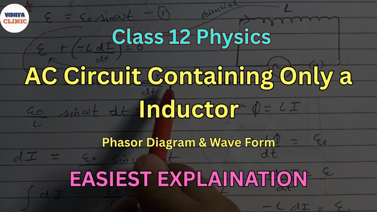 AC Circuit Containing Only a Inductor | Class 12 Physics Alternating Current | Inductor Explained