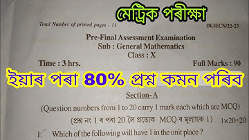 HSLC Final Exam 2023// MCQ General Mathematics// 100% Common Questions// HSLC match MCQ Questions