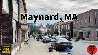 Walking Tour of Maynard, MA - Boston Area Town 4K