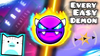 How I Beat EVERY EASY DEMON in Geometry Dash.