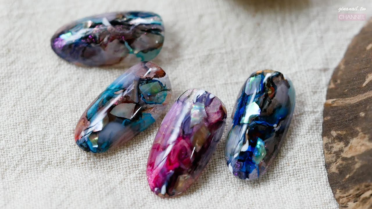 FineColor 暈彩液製作彩色天然石凝膠美甲～美甲教學/Nailart/ネイル/네일