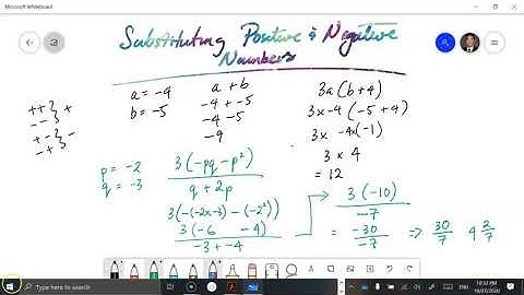 Substituting Positive & Negative Numbers