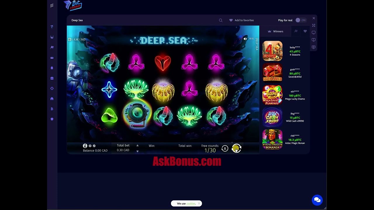 EXCLUSIVE 7Bit Casino No Deposit Bonus 30 Free Spins on Askbonus.com