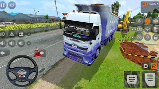 💥Permainan Truk Dump Hino Mengangkut Tanah di Jalan Tol | Game Bus Simulator Indonesia Mod screenshot 2