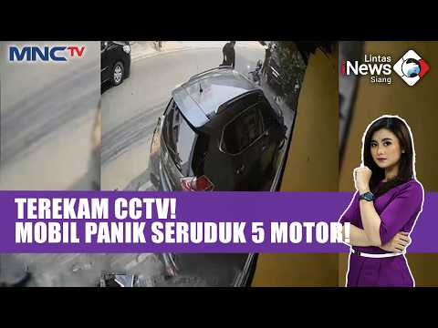 TEREKAM CCTV! Mobil Hilang Kendali Panik Seruduk 5 Motor Sekaligus! | LIS 18/9