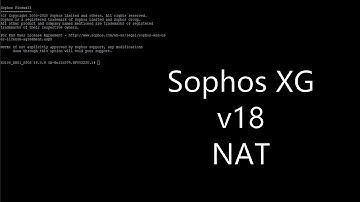 Sophos XG v18 NAT